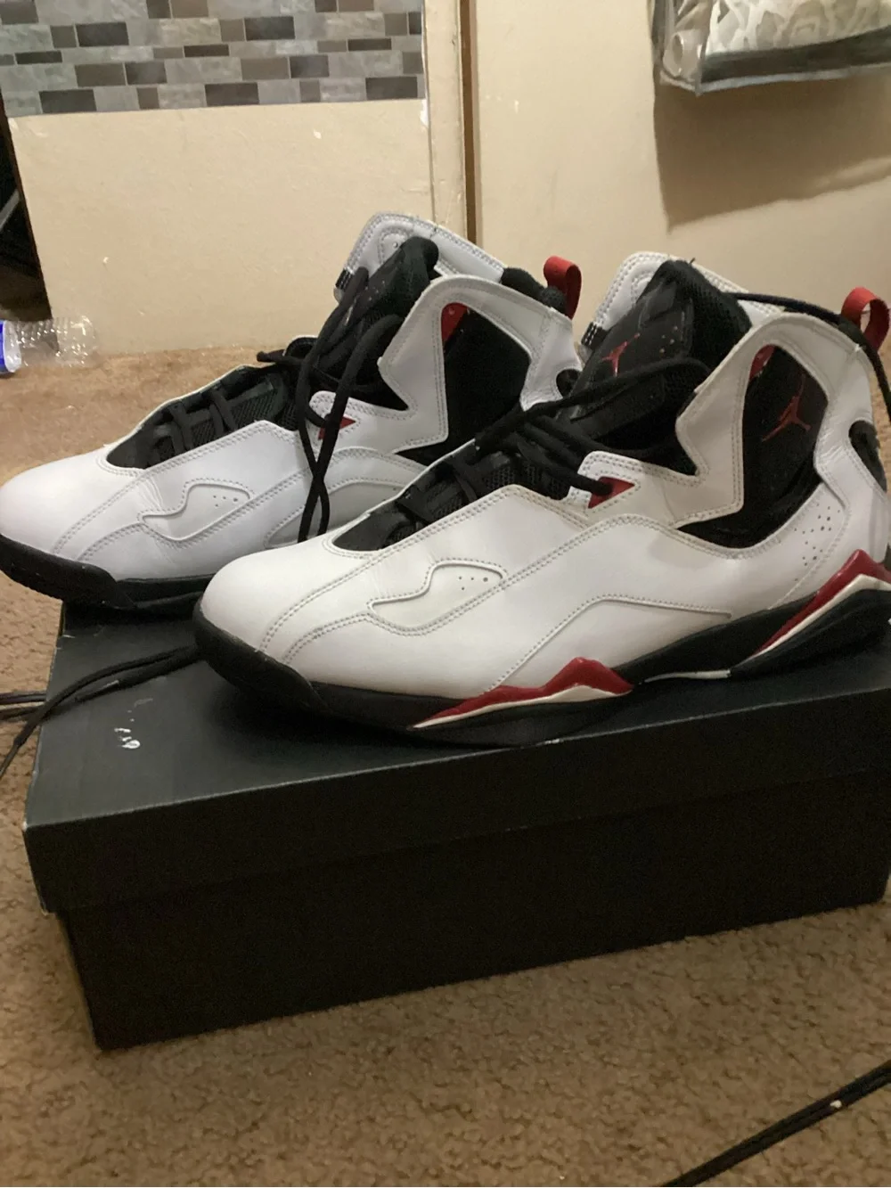 Jordan‎ Retro White Black Red Basketball Shoes